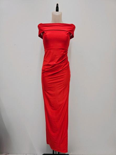 Vestido Calíope | Vestido largo palabra de honor con fruncido [5]