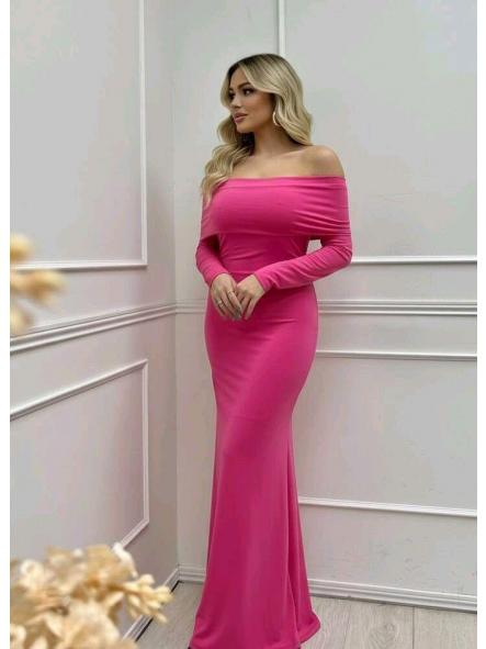 Vestido Aurora | Vestido largo palabra de honor con manga larga