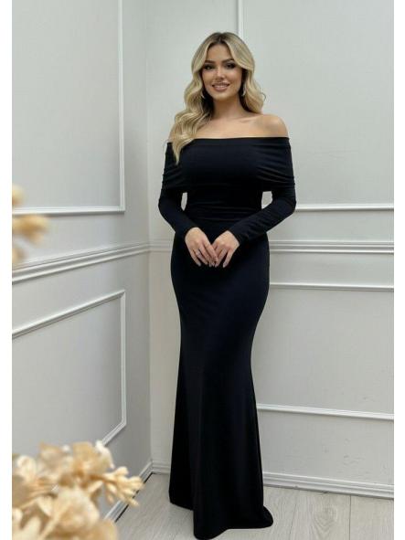 Vestido Aurora | Vestido largo palabra de honor con manga larga [2]