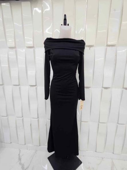 Vestido Aurora | Vestido largo palabra de honor con manga larga [3]