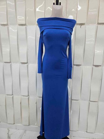 Vestido Aurora | Vestido largo palabra de honor con manga larga [4]