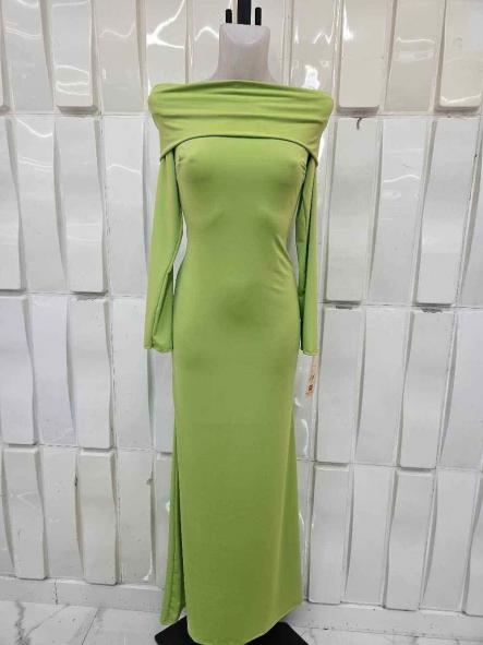 Vestido Aurora | Vestido largo palabra de honor con manga larga [5]