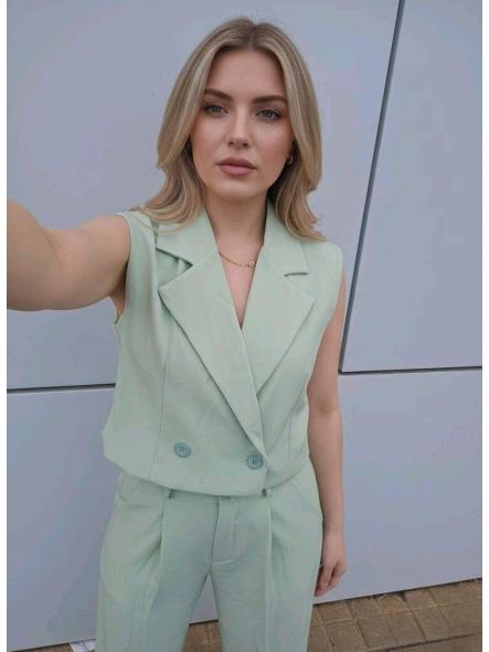 Conjunto Brisa Chic | Chaleco cruzado y pantalón fluido de vestir [1]