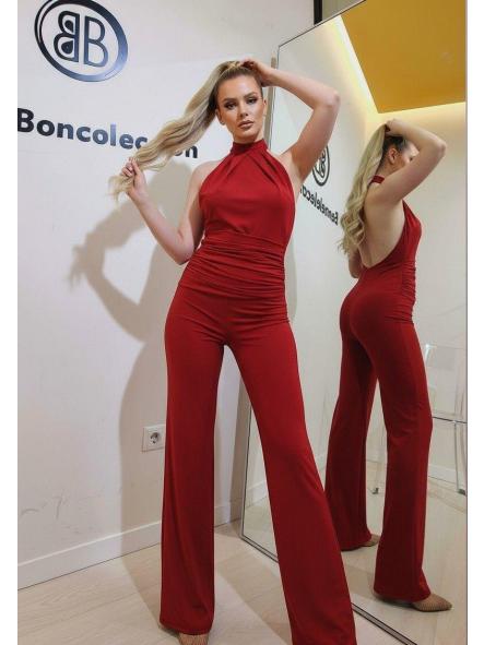 Mono Nocturne | Mono Largo Halter con Fruncido Lateral [1]