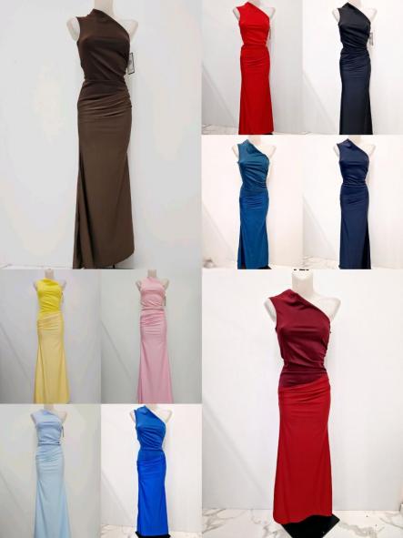 Vestido Olimpia | Vestido largo asimétrico de una sola manga [7]