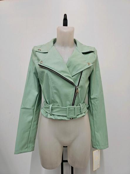 Cazadora Biker Verona | Cazadora corta de polipiel con cinturón [1]