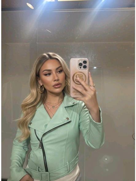 Cazadora Biker Verona | Cazadora corta de polipiel con cinturón [0]