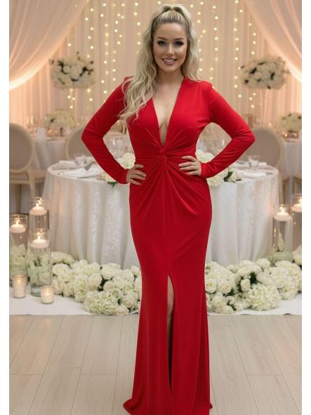 Vestido Celestia | Vestido largo de invitada con escote drapeado [4]