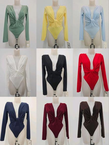 Body Nudo | Body drapeado con escote profundo [7]