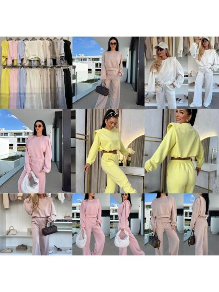 Conjunto Nube Street | Set comfy de sudadera cropped y pantalón wide leg [5]