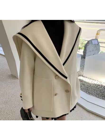 Abrigo Marinero Soft Chic | Abrigo corto con solapa amplia [1]