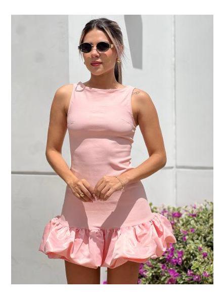 Vestido Praga | Mono corto con falda globo y espalda abierta [5]