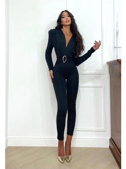 Mono Éclat | Mono largo cruzado con cinturón y efecto moldeador