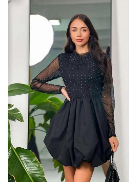 Vestido Spark Bubble | Vestido corto con falda globo y cuerpo de tul [2]