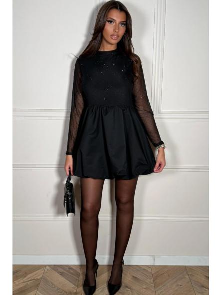 Vestido Spark Bubble | Vestido corto con falda globo y cuerpo de tul