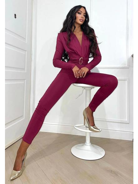 Mono Éclat | Mono largo cruzado con cinturón y efecto moldeador [4]