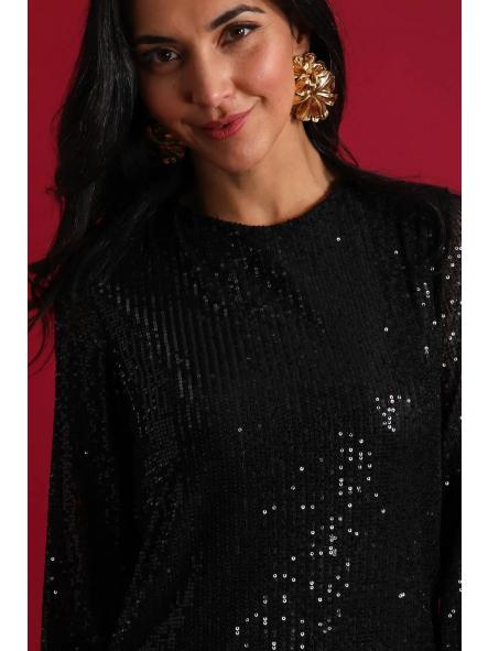 Vestido Shine Bow | Vestido de lentejuelas con lazada espalda [6]