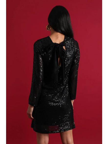 Vestido Shine Bow | Vestido de lentejuelas con lazada espalda [3]