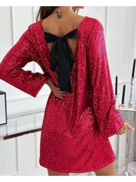 Vestido Shine Bow | Vestido de lentejuelas con lazada espalda [1]