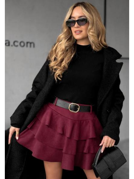 Falda-pantalón Arizona | Antelina con volantes y cinturón [5]