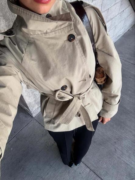 Chaqueta Trench Urban | Chaqueta corta tipo trench con cinturón [1]