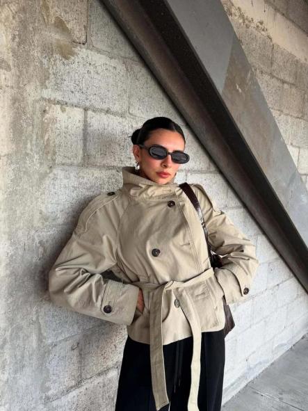 Chaqueta Trench Urban | Chaqueta corta tipo trench con cinturón [2]