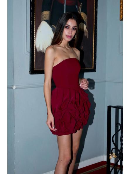 Vestido Drama | Vestido palabra de honor con falda globo [4]