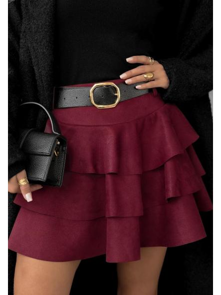 Falda-pantalón Arizona | Antelina con volantes y cinturón [4]