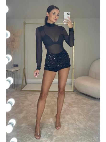 Short Sparkle Velvet | Shorts de terciopelo con lentejuelas