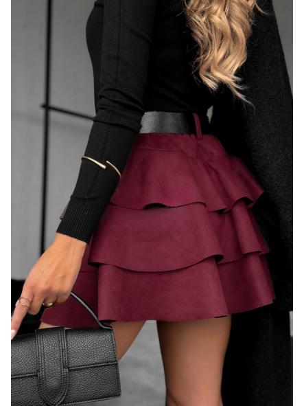 Falda-pantalón Arizona | Antelina con volantes y cinturón [6]