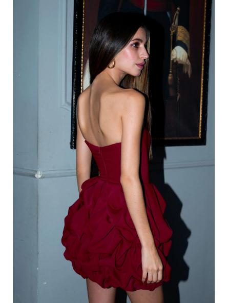 Vestido Drama | Vestido palabra de honor con falda globo [5]