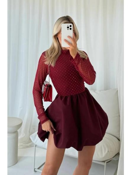 Vestido Spark Bubble | Vestido corto con falda globo y cuerpo de tul [3]