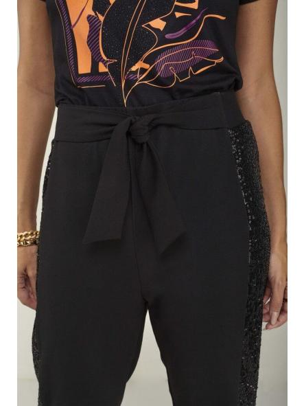 Pantalón Night Glow | Pantalón elegante con banda de lentejuelas [1]