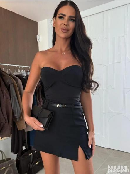 Falda Roma Chic | Falda pantalón de punto Roma con abertura frontal [0]