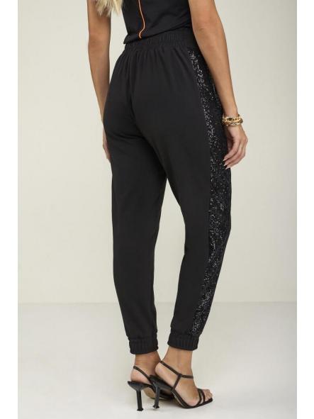 Pantalón Night Glow | Pantalón elegante con banda de lentejuelas