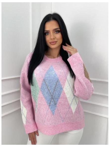 Jersey Argyle Pastel | Jersey de punto con rombos multicolor [0]