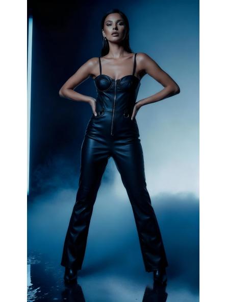 Mono Adriana | Efecto cuero con cremallera [1]