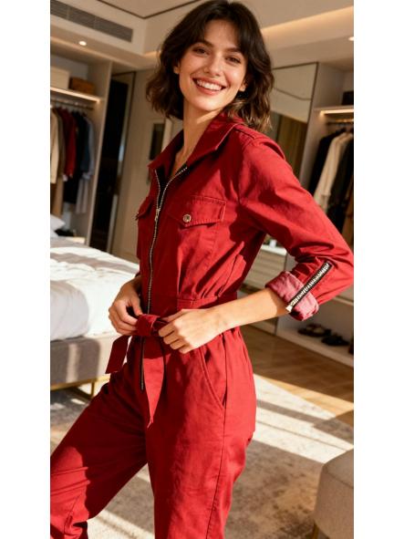 Mono Vera | Mono cargo ajustado con cremalleras y cinturón [2]