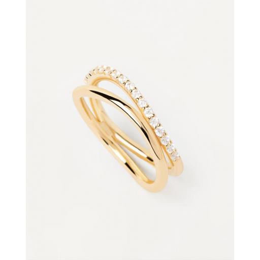 PDPAOLA Anillo Twister Gold AN01-844-12