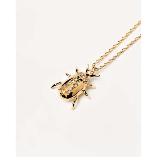 PDPAOLA Collar Balance Beetle Gold CO01-257-U