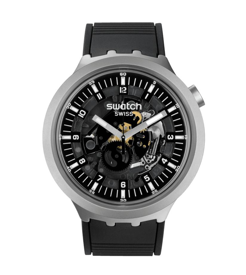 Reloj swatch negro online hombre