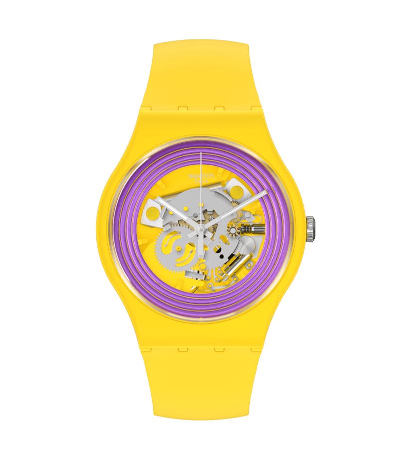 Swatch New Gent Purple Rings Yellow SO29J100