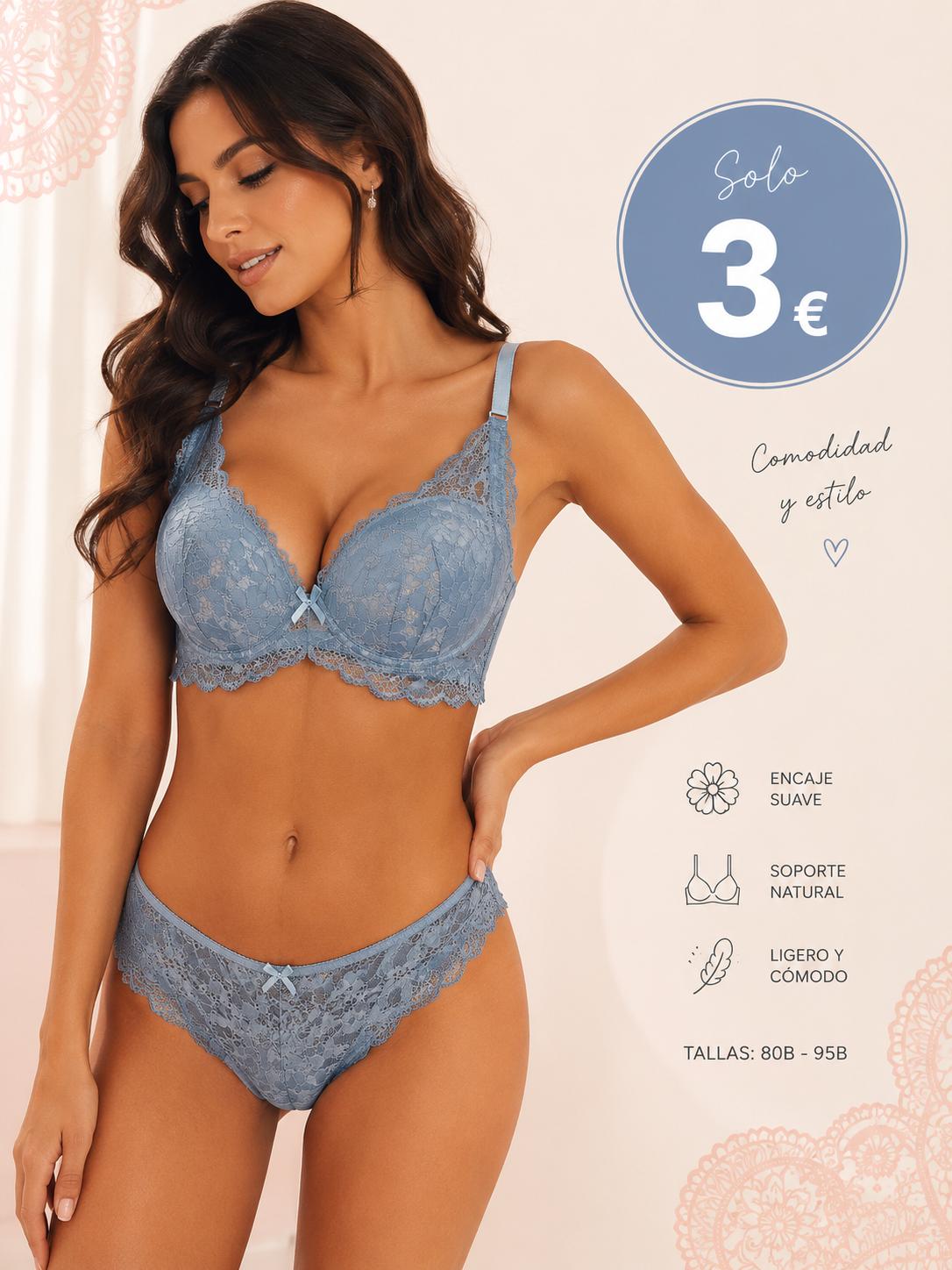 conjunto LENCERO AZUL