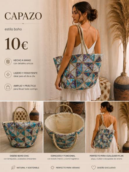 CAPAZO LENTEJUELAS AZUL Y BERENJENA
