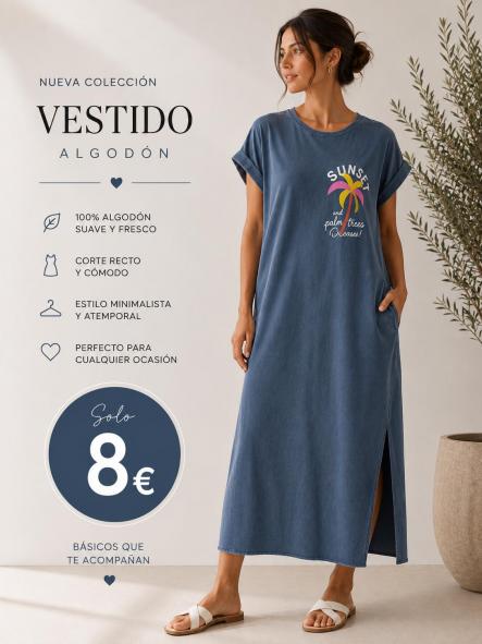 Vestido camiseta claro  [0]