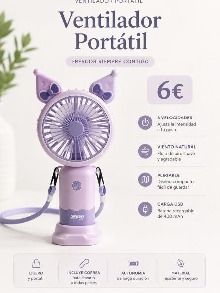 VETILADOR KUROMI (PREVENTA) LILA [0]