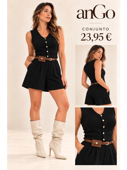 CONJUNTO CINTURON NEGRO [0]