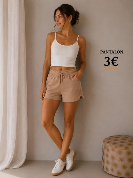 PANTALON CORTO BEIG [0]