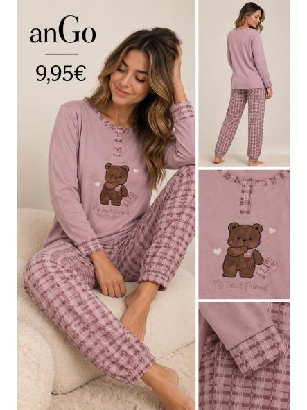 PIJAMA OSO ROSA  [0]
