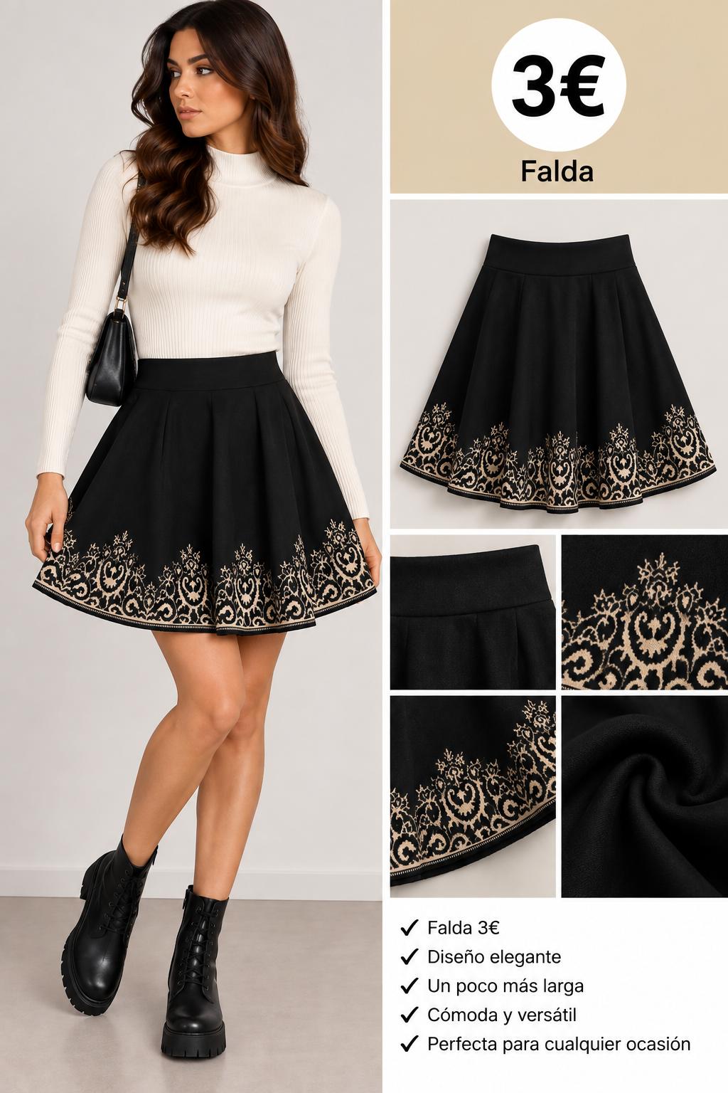 FALDA QEWEN CAMEL